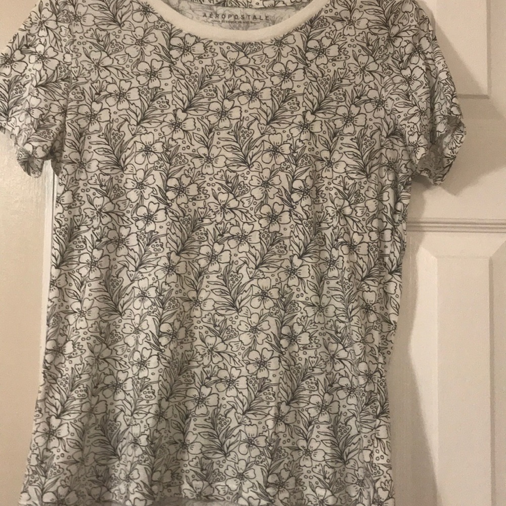 Cute black and white Flower shirt